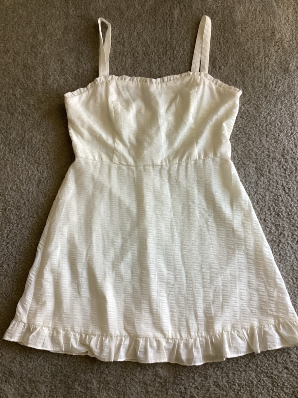 Speechless Ivory Eyelet Midi Dress with Ruffle Hem, Size XL